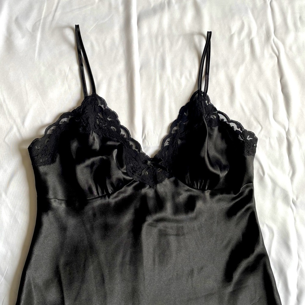 Black Flirty Lace Slip